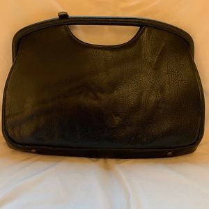Black Leather clutch